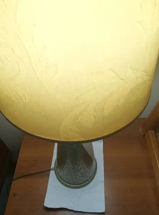 Lampada vintage anni 70 teal e bianco