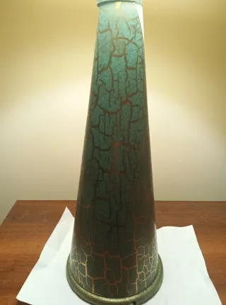 Lampada vintage anni 70 teal e bianco