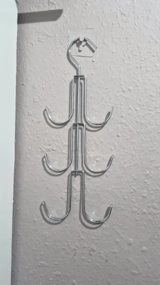 Percha Múltiple Metálica Plateada