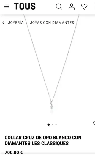 Collar Tous Oro Blanco y Diamantes