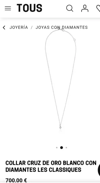 Collar Tous Oro Blanco y Diamantes