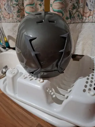 Casco Esquí Wedze Gris con Detalles Amarillos