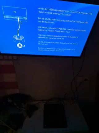 PS4 Slim Negra + Mando y Cables