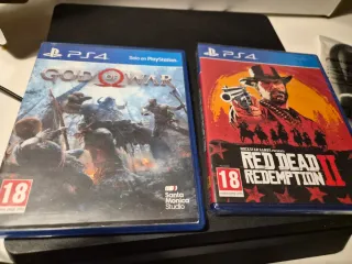 PS4 Slim Negra + Mando y Cables