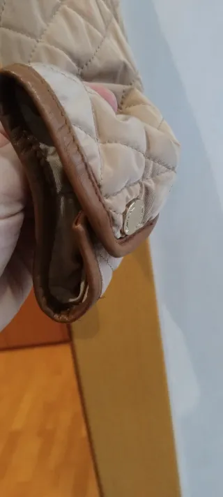 Parka acolchada beige mujer