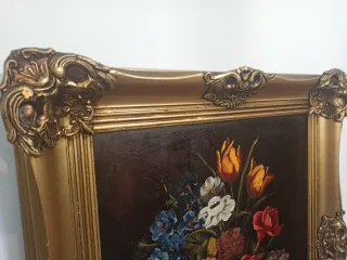 Cuadro óleo antiguo firmado R. Galván