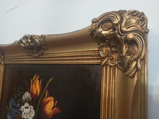 Cuadro óleo antiguo firmado R. Galván