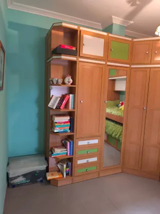 Dormitorio completo con cama nido