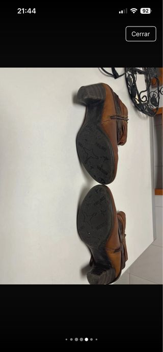 Botines piel marrón talla 36