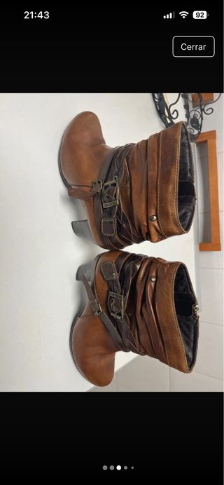 Botines piel marrón talla 36