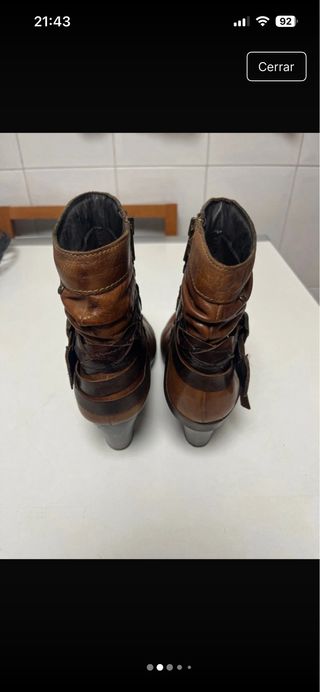 Botines piel marrón talla 36