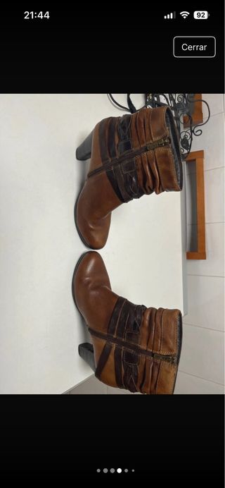 Botines piel marrón talla 36