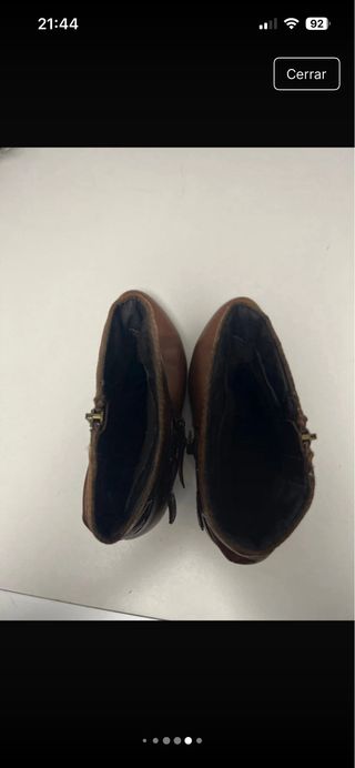 Botines piel marrón talla 36
