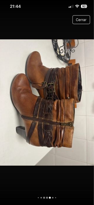 Botines piel marrón talla 36