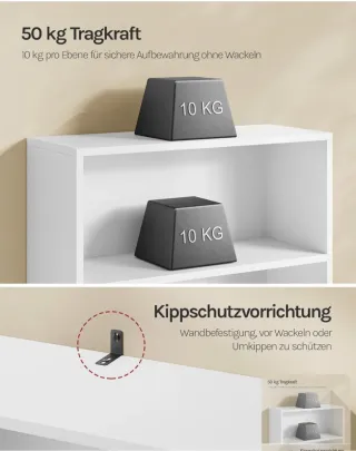 Estantería Woltu Blanca y Madera