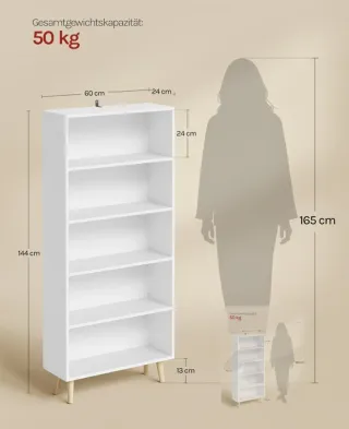 Estantería Woltu Blanca y Madera