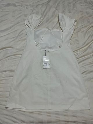 Vestido mini Zara blanco