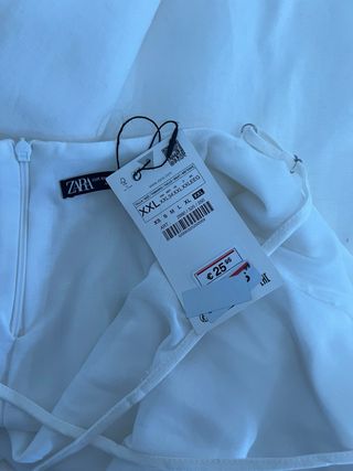 Vestido mini Zara blanco