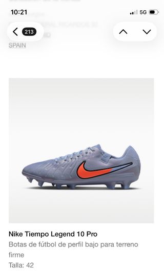 Botas Nike Tiempo Legend 10 talla 42