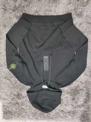 Felpa Stone Island Nera con Cappuccio