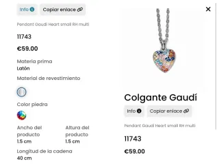 Conjunto Oliver Weber Corazón Cristales Swarovski