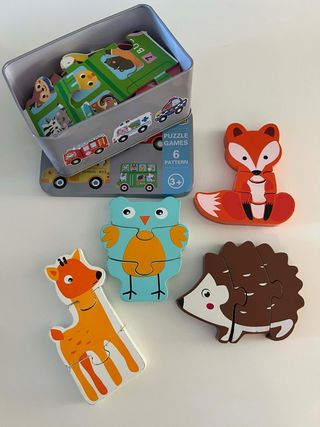 Rompecabezas de animales y vehículos para niños,