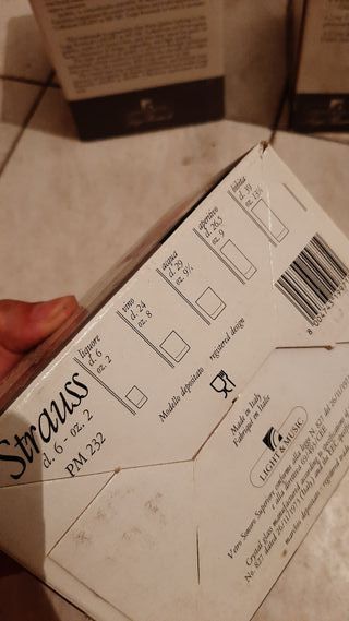 Set 6 Bicchieri Liquore Strauss Bormioli