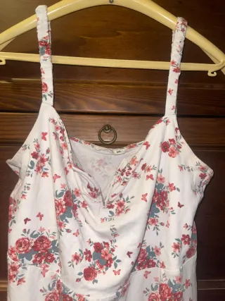 Vestito donna floreale bianco e rosa