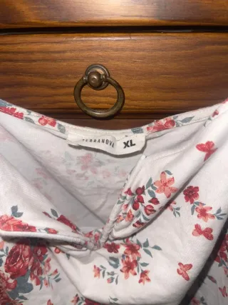 Vestito donna floreale bianco e rosa