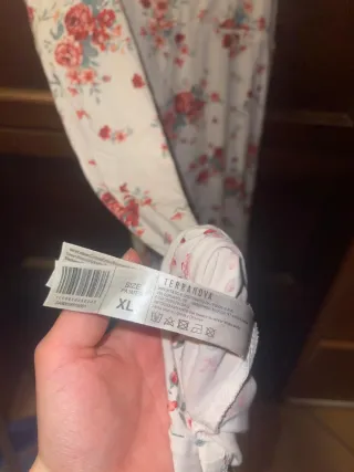 Vestito donna floreale bianco e rosa