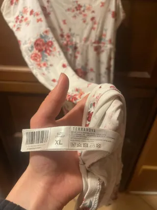 Vestito donna floreale bianco e rosa