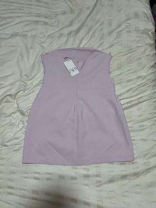 Vestido mini Zara rosa/lila