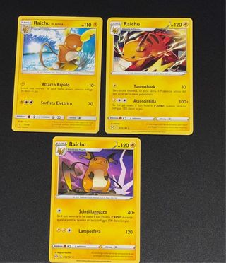 Carte Pokémon Raichu (Set 5 carte)