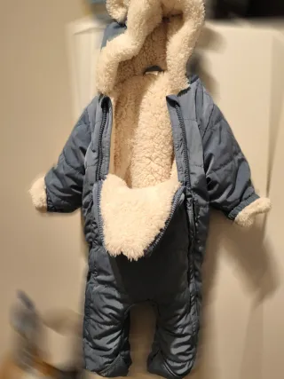 Mono nieve H&M bebé 3M oso peluche · IMPECABLE