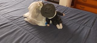 Bambole sposa e sposo ceramica