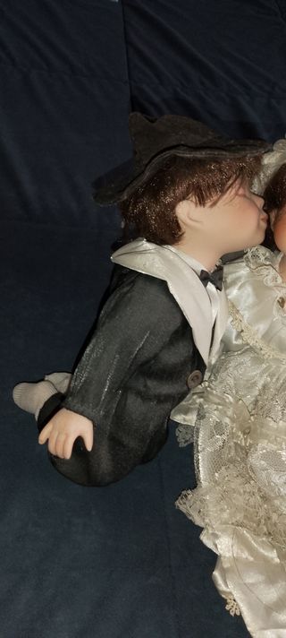 Bambole sposa e sposo ceramica