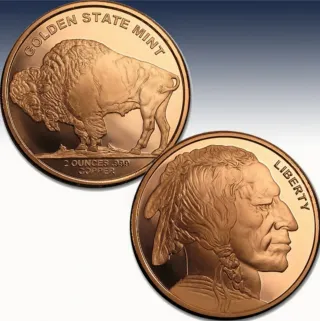 Moneda Cobre 1 oz indio