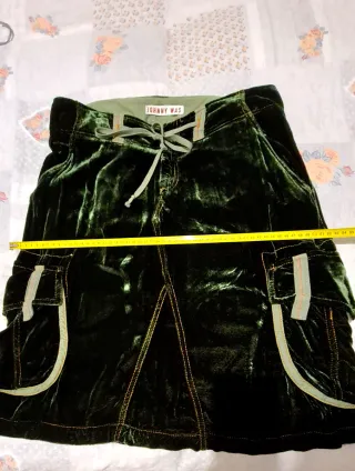 Gonna J.WAS verde velluto