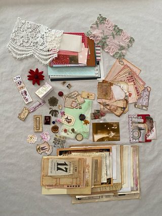 Lote Inspire papeles y elementos para journal