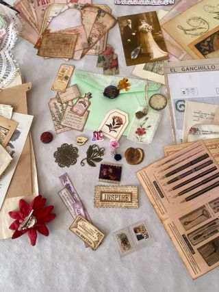 Lote Inspire papeles y elementos para journal