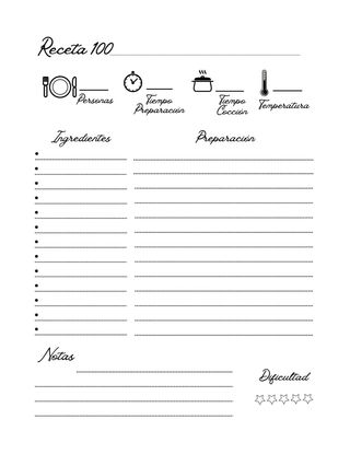 Mi cocina Mis recetas, libro de cocina