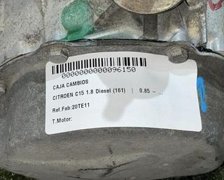 Caja cambios citroen 20te11 c15 1.8 diesel 96150