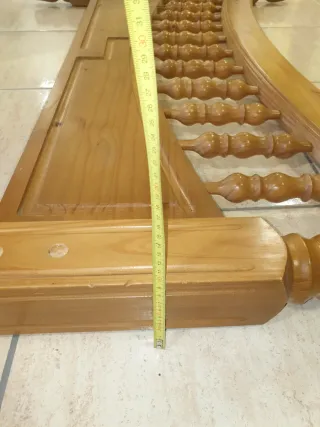 Cama provenzal madera maciza torneada