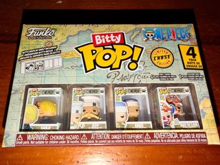 Funko Bitty Pop! One Piece 4 Pack + Shelf