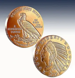 Moneda Cobre 1 Oz Golden State Mint