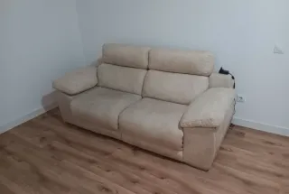 Sofá Cama Beige Tela