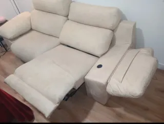 Sofá Cama Beige Tela