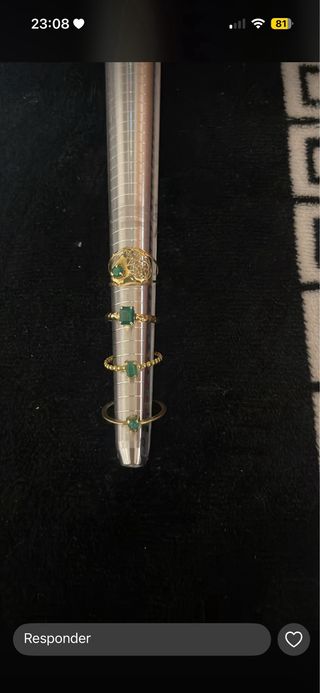 Anillo Oro y Esmeralda