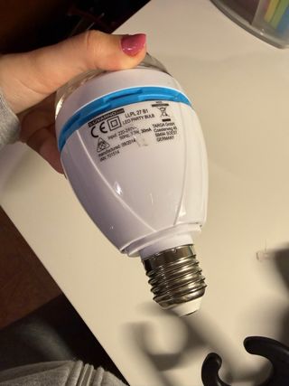 Lâmpada giratória de festa LED