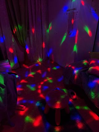 Lâmpada giratória de festa LED